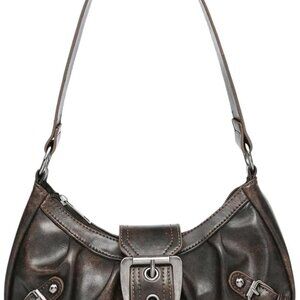 Women's Y2k Purse Top Handle Shoulder Bag Buckle Punk Hobo Clutch Purses Bags